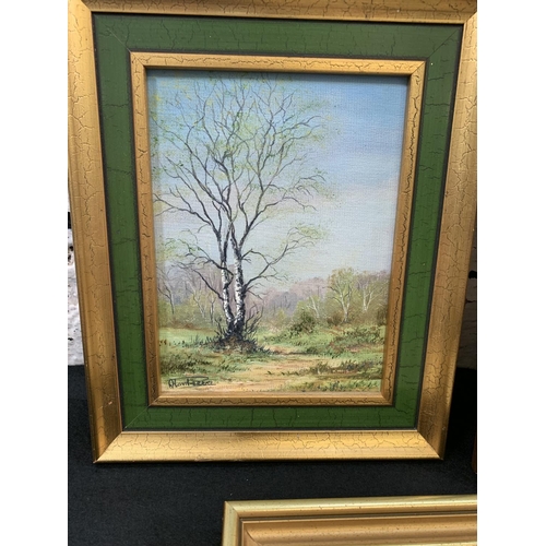 315 - Five mid 20th century framed landscape oil paintings - largest approx. 36cm high x 40cm wide