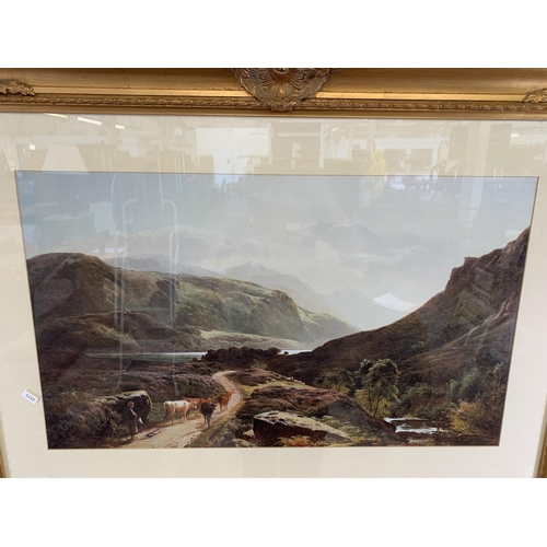 354 - A gilt framed landscape print - approx. 68cm high x 105cm wide