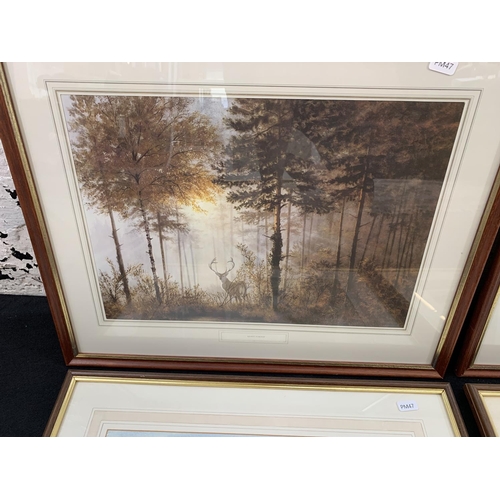 358 - Four framed pictures, two watercolour landscapes signed G. Waters and two landscape prints - largest... 