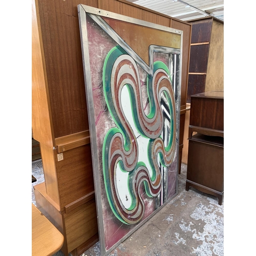 359A - A mid/late 20th century painted fairground panel - approx. 187cm x 120cm