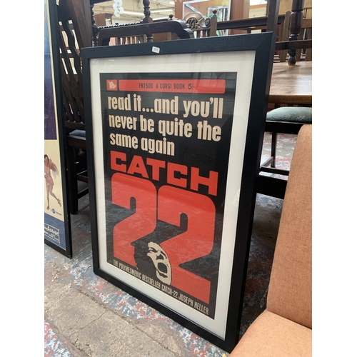 360 - A framed Catch 22 advertising poster - approx. 88cm high x 64cm wide