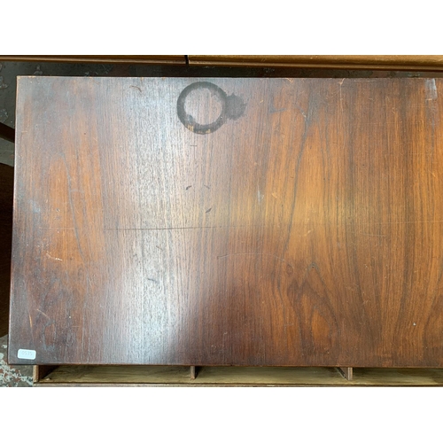 96 - A mid 20th century teak sideboard - approx. 74cm high x 137cm wide x 43cm deep