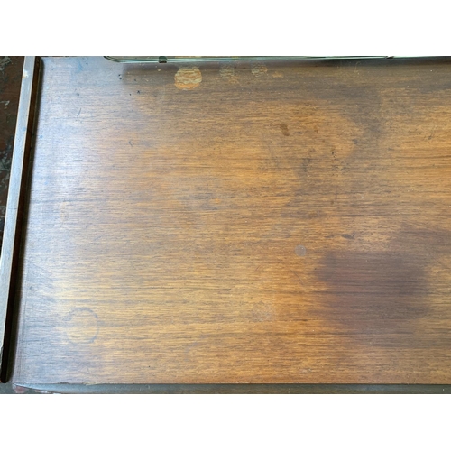 97 - A mid 20th century teak dressing table - approx. 104cm high x 123cm wide x 42cm deep