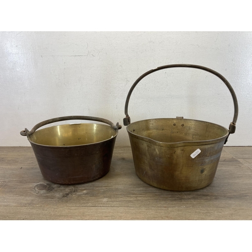 540 - Two 19th century brass preserve pans