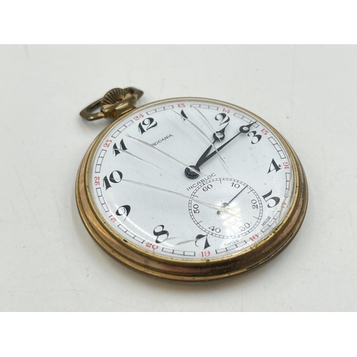 2026 - A Rodania Incabloc Swiss made hand wind pocket watch - approx. 5cm diameter