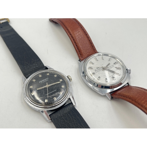 2038 - Two vintage men's wristwatches, one Ferel Electrotime Super De Luxe and one Regency 17 jewels mechan... 