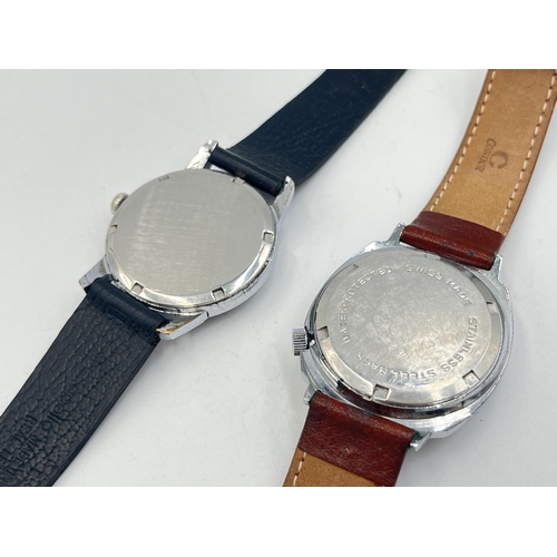 2038 - Two vintage men's wristwatches, one Ferel Electrotime Super De Luxe and one Regency 17 jewels mechan... 