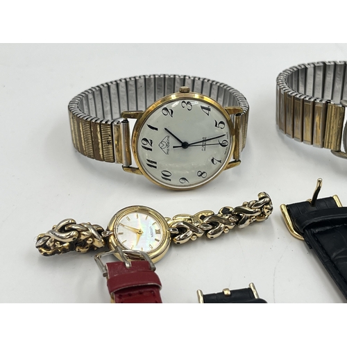 2049 - A collection of wristwatches to include Mondaine 17 jewels Incabloc mechanical, Quest quartz, Sekond... 