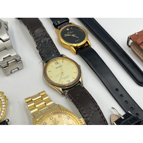 2049 - A collection of wristwatches to include Mondaine 17 jewels Incabloc mechanical, Quest quartz, Sekond... 