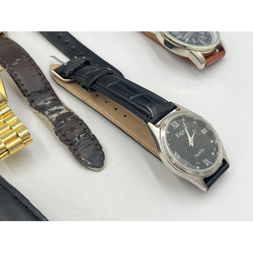 2049 - A collection of wristwatches to include Mondaine 17 jewels Incabloc mechanical, Quest quartz, Sekond... 