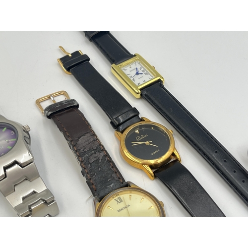 2049 - A collection of wristwatches to include Mondaine 17 jewels Incabloc mechanical, Quest quartz, Sekond... 