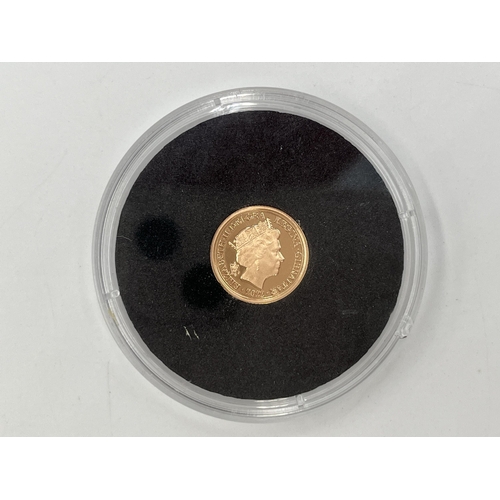 2085 - A 2022 22ct gold brilliant uncirculated Gibraltar ¼ sovereign