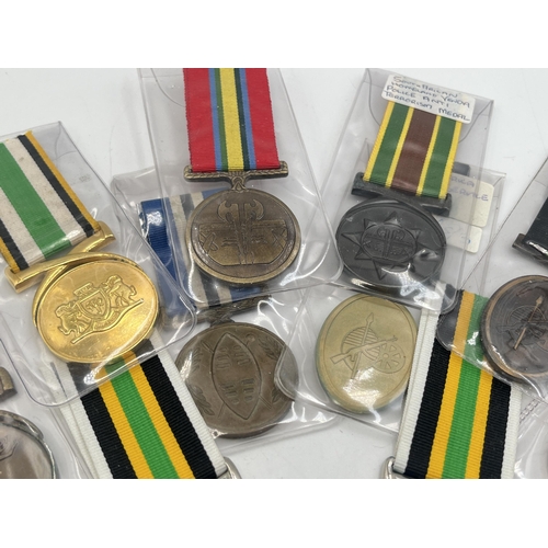 2102 - Ten South African medals to include A.N.C Boyr Service, Imbasa Yomkhosi Defence, Homeland Venda Poli... 