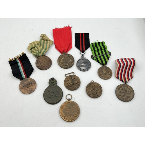 2123 - Ten various medals to include WWII Finnish Winter War, Pakistani Golden Jubilee of Bahawalpur, Itali... 