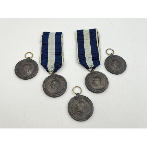 2132 - Five WWII Greek 1940-1941 War medals