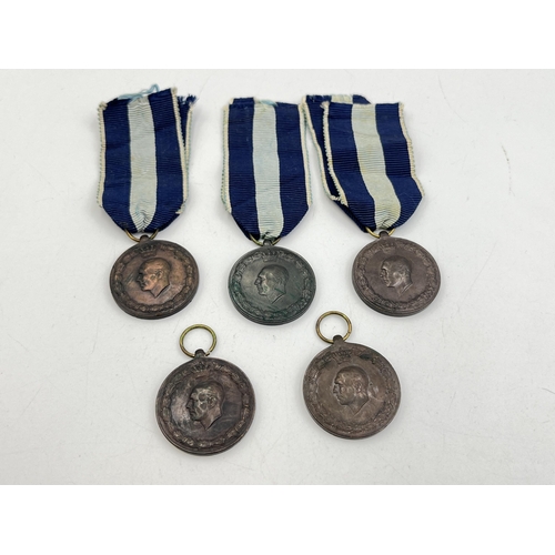 2134 - Five WWII Greek 1940-1941 War medals