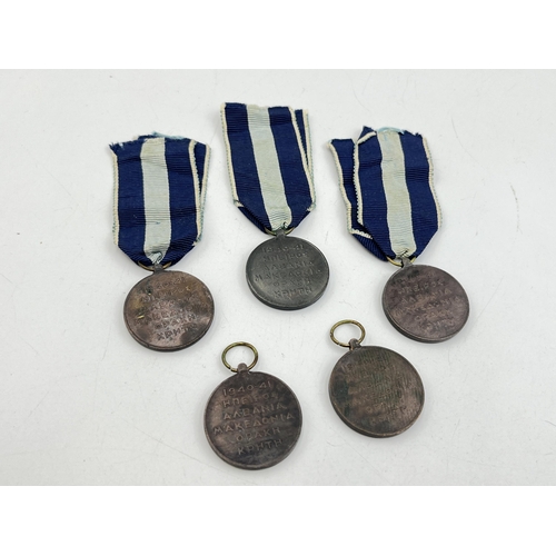 2134 - Five WWII Greek 1940-1941 War medals