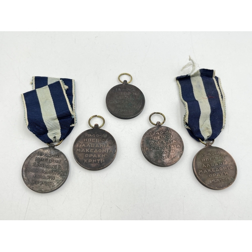 2136 - Five WWII Greek 1940-1941 War medals