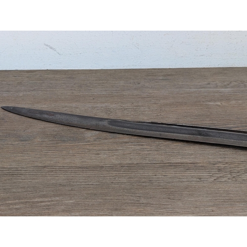 2089 - A French M1866 Chassepot bayonet, numbered 'U76418' - approx. 70cm long including handle