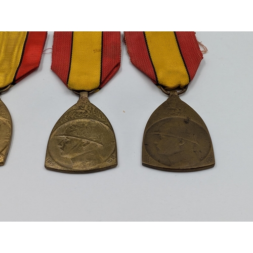 2162 - Three WWI Belgian 1914-1918 Commemorative War medals