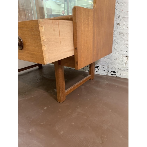 90A - A mid 20th century Turnidge of London teak display cabinet - approx. 133cm high x 91cm wide x 40cm d... 