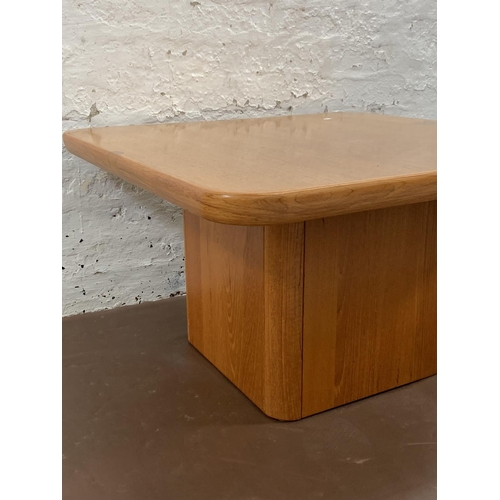 94 - A mid 20th century teak square coffee table - approx. 43cm high x 75cm square