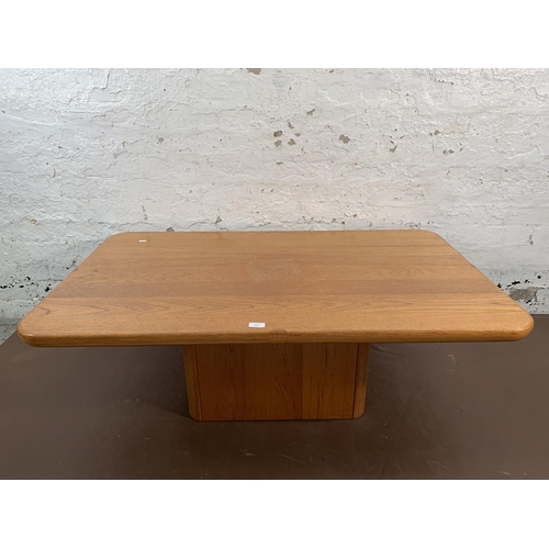 95 - A mid 20th century teak rectangular coffee table - approx. 42cm high x 75cm wide x 125cm long