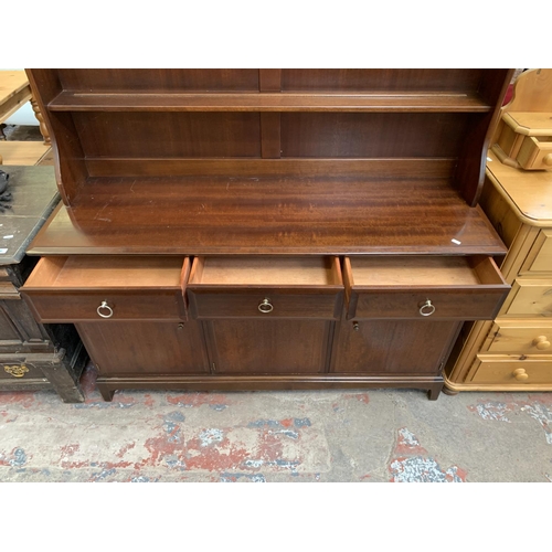 106 - A Stag Minstrel mahogany dresser - approx. 171cm high x 140cm wide x 45.5cm deep