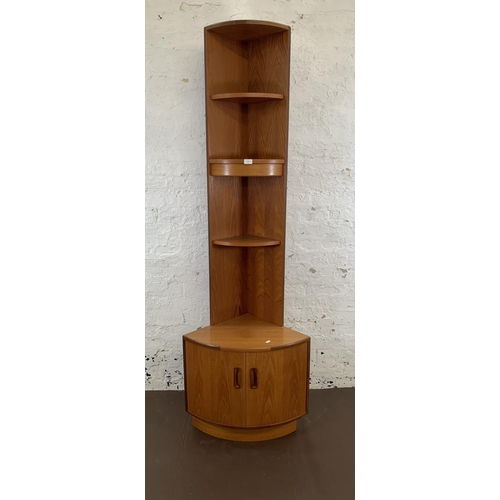 120 - A G Plan Fresco teak freestanding corner cabinet - approx. 198cm high x 64cm wide x 42cm deep