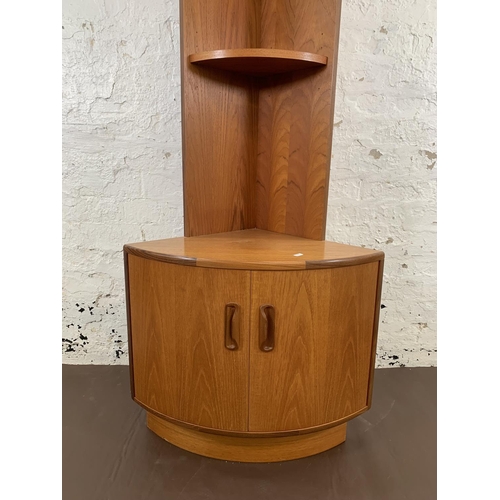 120 - A G Plan Fresco teak freestanding corner cabinet - approx. 198cm high x 64cm wide x 42cm deep