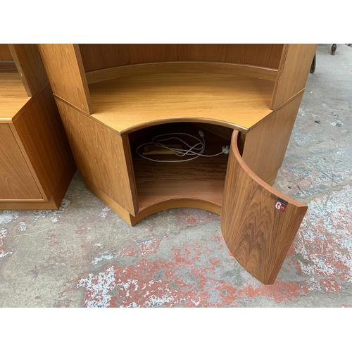 121 - A 1970s G Plan Fresco teak freestanding corner cabinet - approx. 199cm high x 101cm wide x 45cm deep