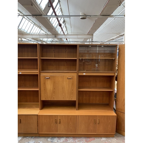 122 - A 1970s G Plan Fresco teak display cabinet - approx. 198cm high x 162cm wide x 45.5cm deep