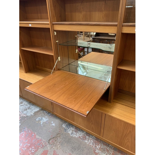 122 - A 1970s G Plan Fresco teak display cabinet - approx. 198cm high x 162cm wide x 45.5cm deep