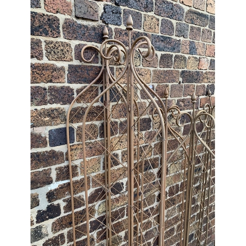 22 - A large quantity of 19th century style metal garden trellises - largest approx. 194cm high