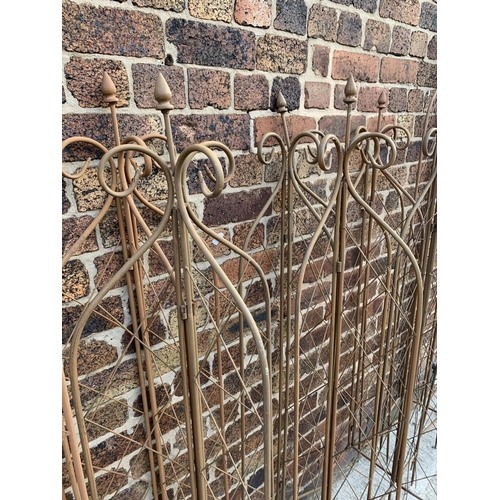 22 - A large quantity of 19th century style metal garden trellises - largest approx. 194cm high