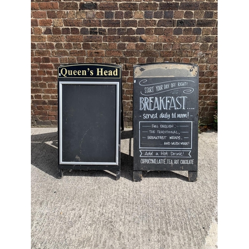 29 - Two wooden A-frame pub/restaurant notice boards - largest approx. 120cm high x 66cm wide