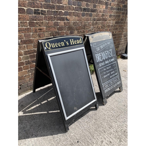 29 - Two wooden A-frame pub/restaurant notice boards - largest approx. 120cm high x 66cm wide