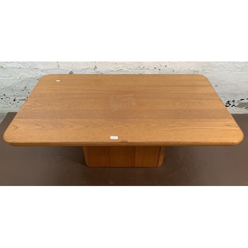 95 - A mid 20th century teak rectangular coffee table - approx. 42cm high x 75cm wide x 125cm long