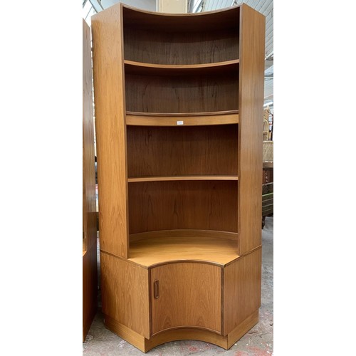 121 - A 1970s G Plan Fresco teak freestanding corner cabinet - approx. 199cm high x 101cm wide x 45cm deep