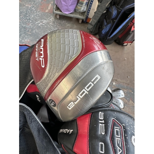 1023 - An Adams Golf bag and club set