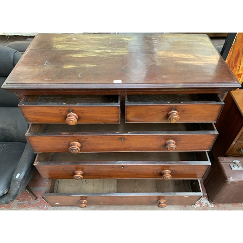 172 - A Victorian mahogany chest of drawers - approx. 103cm high x 112cm wide x 55cm deep