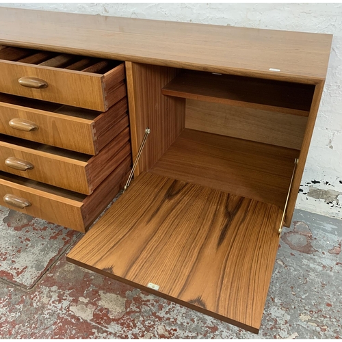 218 - A mid 20th century G Plan Brasilia teak sideboard - approx. 78.5cm high x 205.5cm long x 45.5cm deep