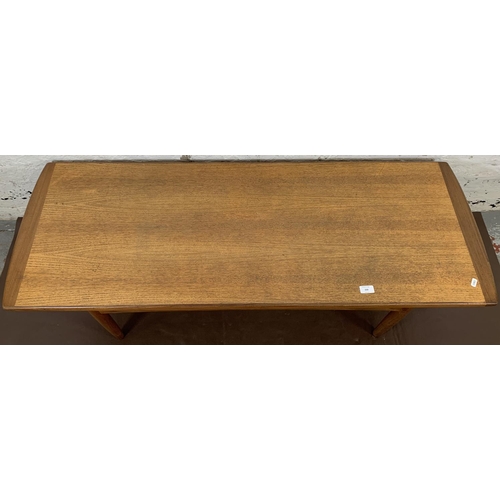 220 - A mid 20th century G Plan Brasilia teak rectangular coffee table - approx. 40.5cm high x 137cm long ... 