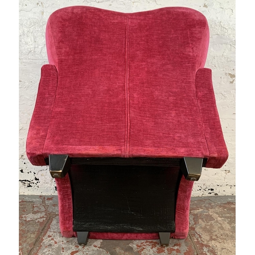 225 - A pink fabric upholstered armchair - approx. 86cm high x 68cm wide x 70cm deep