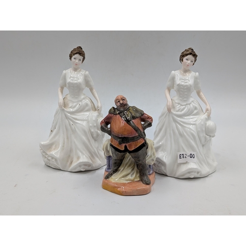 409 - Nine Royal Doulton figurines, Elaine HN3214, Thank You HN3390, Harmony HN4096, Lynsey HN3043, Fragra... 