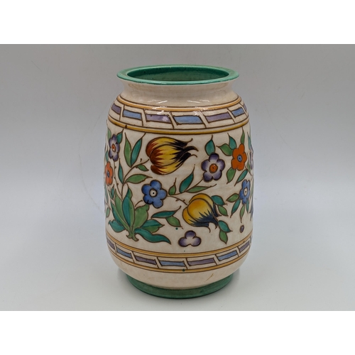 415A - A Charlotte Rhead Bursley Ware hand painted ceramic vase - approx. 18cm high