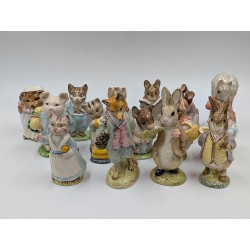 426 - Fifteen ceramic Beatrix Potter figurines, Royal Albert Mr. Benjamin Bunny, Royal Albert Little Pig R... 