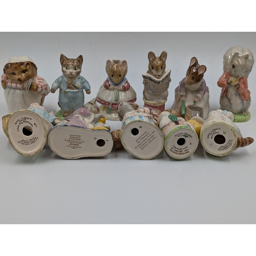 426 - Fifteen ceramic Beatrix Potter figurines, Royal Albert Mr. Benjamin Bunny, Royal Albert Little Pig R... 