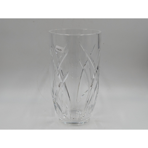 434 - A Waterford for John Rocha cut crystal vase - approx. 25.5cm high x 14cm diameter