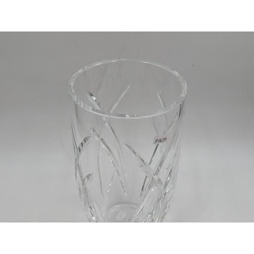 434 - A Waterford for John Rocha cut crystal vase - approx. 25.5cm high x 14cm diameter